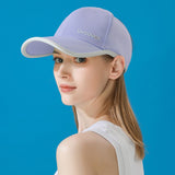 Daiiibabyyy UV Cover UPF50+ Outdoor Running Empty Top Baseball Cap Women's UV Protection Summer Sunscreen Hat High Ponytail Shade Sports Hat