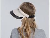 Daiiibabyyy Women Empty Top Hat Summer Visor Foldable Cap Female Hiking Outdoor Sports Solid Anti-UV Beach Hats Fishing Camping Caps