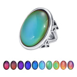 Daiiibabyyy New Fashion Temperature Sensing Color Changing Signet Rings for Men Funny Gifts Jewelry