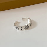Hiphop Vintage Rings Set for Women Men Aesthatic Retro Punk Silver Plated Heart Flower Butterfly Chain Finger Ring Jewelry daiiibabyyy