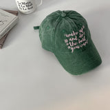 Daiiibabyyy Washed Cotton Baseball Cap For Men Women Fashion Letter Embroidery Baseball Hat Casual Hip Hop Caps Vintage Snapback Bone