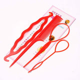 Daiiibabyyy 1 Set Charming French Style Women Girls DIY Sponge Hair Braider Plait Hair Twist Braiding Tool Hair Styling Tools 3 Style