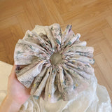 Daiiibabyyy Ruoshui Woman Summer Chiffon Large Scrunchies Girls Hair Ties Women Hair Accessories Ornaments Elastic Hairband Headwear