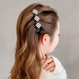 Daiiibabyyy Double Layer Bangs Hair Clip Black Headwear Women Girl Cute Barrettes Hairgrip Styling Braided Fashion Hairpins Hair Accessories