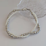 Daiiibabyyy Statement Fashion Metallic Ball Pearl Twist Choker Necklace For Women Personality New Collares