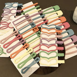 Cute frosted geometric edge clip bb clip bangs clip hairpin Japanese hair accessories one-word clip headwear set