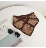 Daiiibabyyy Fashion Crochet Knitted Woolen Hair Bands Women Girls Solid Headbands Vintage Turban Bandage Bandanas Hairbands Hair Accessories