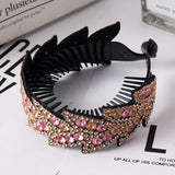 Daiiibabyyy  Rhinestone Hair Claw for Women Flower Hair Clip Barrettes Crab Hair Clamps Crystal Ponytail Holder Hairpin Band Hair Accessories