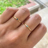 Daiiibabyyy Little Thin Dainty Pinky Rings For Women Gold Color Zirconia Wedding Engagement Bride Finger Ring Jewellry Fashion Jewelry R246