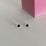 Daiiibabyyy Heart Y2k 2000s Aesthetic Cartilage Piercing Ear Lobe Helix Stud Earring for Women Colorful CZ Earing Tragus Rook Jewelry KAE249