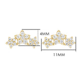Daiiibabyyy Dainty Mini Star Ear Piercing Stud Earrings for Women Gold Color Zircon Flat Helix Lobe Popular Stacking Fashion Jewelry E372