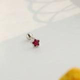Daiiibabyyy Mini Colorful Star Flat Ear Piercing Lobe Stud Earrings for Women Y2k 2000s Aesthetic Ear Cartilage Tragus Body Jewelry KAE245