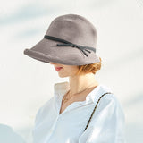 Hepburn Style Straw Hat Women Age Reduction Curly Edge Sun Hat Female Summer Beach Hat Japan Holiday Party Cap UPF50+ daiiibabyyy