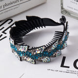 Daiiibabyyy  Rhinestone Hair Claw for Women Flower Hair Clip Barrettes Crab Hair Clamps Crystal Ponytail Holder Hairpin Band Hair Accessories