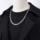 Daiiibabyyy Width 4MM 316L Stainless Steel Imperial Chain Necklace Fashion Man Necklace Hip Hop Rock Jewelry Men's Chain Wholesale