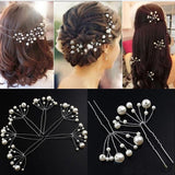 Daiiibabyyy 3 Pcs Wedding Hairpins Bridal Pearl Flower Crystal Hair Pins Bridesmaid Gift Hairdressing Metal Women Girl Hair Accessories
