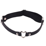Daiiibabyyy Sexy Women Elastic Pu Leather Leg Ring Garter Lingerie Belt Punk Heart Rivet Thigh Ring Goth Harajuku Harness Stockings Garter