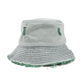 Daiiibabyyy 2022 New Colorful Ripped Denim Fisherman Hat Unisex Fashion Bob Caps Hip Hop Gorros Men Women Panama Warm Windproof Bucket Hats daiiibabyyy