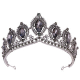 Daiiibabyyy Royal Queen Tiaras Crystal Wedding Crown Headdress Bride Diadem for Women Prom Head Jewelry Bridal Hair Accessories