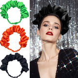Daiiibabyyy 2023 Big Ruched Headband Bezel Lady Simple Solid Color Satin Wrinkled Hair Hoop Hairband Headband Hair Accessories for Women
