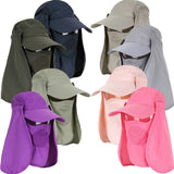 Daiiibabyyy Outdoor Unisex Sun Protect Caps Bucket Hat Solid Casual Brim Sun Block Quick Drying Fishing Climbing Hat UV Protection Face Neck