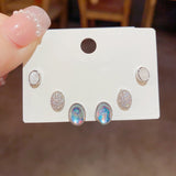 Daiiibabyyy Cute Pink Love Heart Stud Earrings For Women Girls Micro Pave New Simple Fashion Jewelry Wholesale