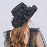 Europe and American New Foldable Women Caps Soft Lace Bow Bucket Hats Summer Outdoor Sun Protection Sun Hat Gorros daiiibabyyy