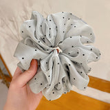 Daiiibabyyy Large Organza Scrunchies Polka Dot Net Yarn Hair Rope for Women Girls Oversize Hair Scrunchie Spring Hair Accessories