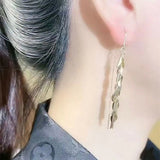 Fashion Wheat Ears Drop Long Hanging Earrings for Women Elegant Girl  Tree Leaf Tassel Earring Stylish Jewelry Personality Gift daiiibabyyy