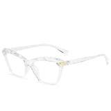 Daiiibabyyy Luxury Cat Eye Glasses Fashion Ladies Optical Spectacle Eyeglass Resting Lenses Decorative Eyewear Optical Glasses for Female