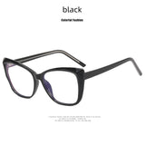 Daiiibabyyy Square Cat Eye Prescription Reading Glasses Women Fashion Anti Blue Light Big Frame Clear Lens Farsightedness Eyewear 0 to +6.0