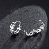 Daiiibabyyy Street Dance Designer Personality Hip Hop Machine Men's Hoop Earrings Black Stainless Steel Piercing Ear Jewelry Free Shipping