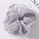 Daiiibabyyy Summer New Large Organza Scrunchie Crystals Hair Tie Big Net Yarn Hair Rope Rubber Bands Girl Elastic Hair Accessory Wholesale