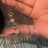 Daiiibabyyy 2023 New Korean Opal Star Bracelet Women's Light and Luxury Design Exquisite and High Quality Boudoir Couple's Pull Out Handwear