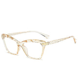 Daiiibabyyy Luxury Cat Eye Glasses Fashion Ladies Optical Spectacle Eyeglass Resting Lenses Decorative Eyewear Optical Glasses for Female