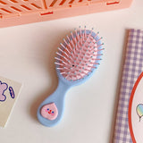 Daiiibabyyy 1pc Brush Anti-static Non-slip Handle Hair Comb Head Scalp Massager Cute Mini Sized Comb Portable Kawaii Cartoon Combs Hairbrush