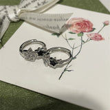 Daiiibabyyy Korean Fashion Crystal Star Hoop Earrings Punk Aesthetic DIY Mini Cute Earrings for Women Y2K Accessory Egirl Jewellery 2000s