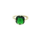 Daiiibabyyy Geometric Tear Drop Square Single Cubic Zirconia CZ Simple Colorful Stone Engagement Ring For Women