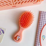 Daiiibabyyy 1pc Brush Anti-static Non-slip Handle Hair Comb Head Scalp Massager Cute Mini Sized Comb Portable Kawaii Cartoon Combs Hairbrush