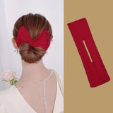 Daiiibabyyy Crystal Big Net Yarn Flower Deft Bun Curler Hair Band Women Retro Hair Styling Hair Bun Twist Maker Ponytail Headwear New