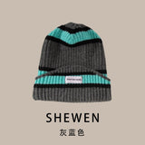 Daiiibabyyy Winter Men Warm Striped Knitted Beanie Hip Hop Cycling Cotton Knit Hat Women Acrylic Ski Cap Skullcap Skullies Gorras