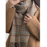 Winter Fashion Luxury Pure Color Women Plaid Scarves Retro Plaid Scarves Women Purple Tassel Shawl Women Thick Warm Scarves daiiibabyyy