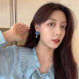 2022 New Pearl Girl Portrait Earrings Personality Dangle Earrings Women Jewelry daiiibabyyy