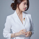 2022 NEW Autumn Winter Plant Flowers Leaves Gold Art Vintage Brooch for Women Sweater Coat Accessories Jewelry daiiibabyyy
