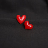 Daiiibabyyy 2Pcs Cartoon Red Small Heart Enamel Brooch Pins Cute Women Brooch Denim Jackets Lapel Pin Decoration Badge Fashion Jewelry Gift