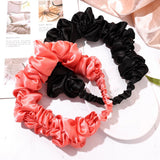 Daiiibabyyy 2023 Big Ruched Headband Bezel Lady Simple Solid Color Satin Wrinkled Hair Hoop Hairband Headband Hair Accessories for Women