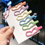 Cute frosted geometric edge clip bb clip bangs clip hairpin Japanese hair accessories one-word clip headwear set