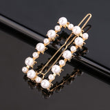 Daiiibabyyy New Women Metal Geometric Hair Clip Round Triangle Moon Barrettes Hairclip Bangs Hair Claws for Lady Girl Hair Accessories Gifts