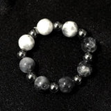 Daiiibabyyy Korean Style Natural Stone Beads Rings Dark Art Kpop Butterfly Ring for Women Unisex Couple Fashion Unusual Jewelry Accessories
