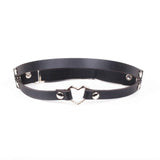 Daiiibabyyy Sexy Women Elastic Pu Leather Leg Ring Garter Lingerie Belt Punk Heart Rivet Thigh Ring Goth Harajuku Harness Stockings Garter
